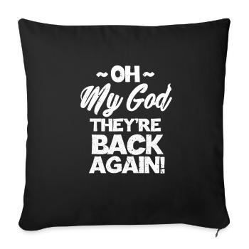 Backstreet - Sofa pillowcase 17,3'' x 17,3'' (45 x 45 cm) - black - Front