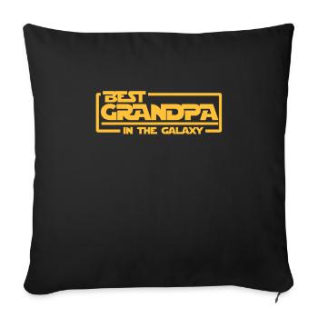 Opa Grossvater Galaxy Opi Enkel Enkelin Geschenk - Sofakissenbezug 45 x 45 cm - Schwarz - Vorne