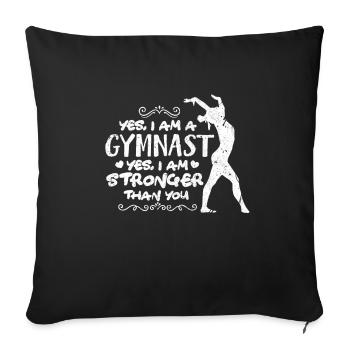 Gymnastics Gymnast Gymnastics Floor Gymnastics Gift - Sofa pillowcase 17,3'' x 17,3'' (45 x 45 cm) - black - Front
