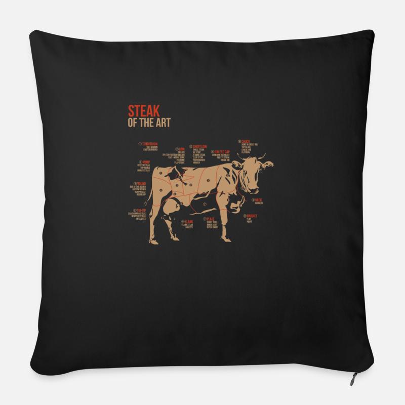 Steak Champ Winter BBQ Pitmaster - Sofakissenbezug 45 x 45 cm - Schwarz