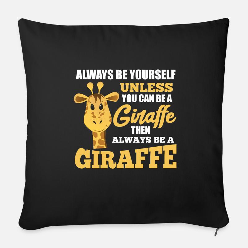 Giraffe - Sofakissenbezug 45 x 45 cm - Schwarz