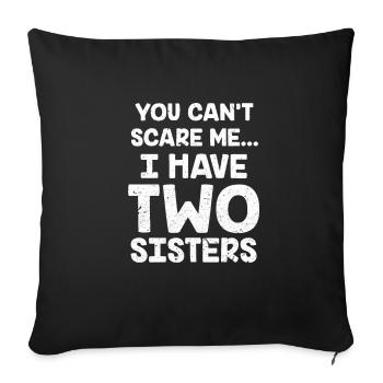 sister - Sofa pillowcase 17,3'' x 17,3'' (45 x 45 cm) - black - Front