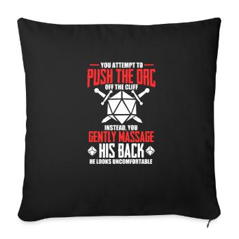 D20 - Housse de coussin décorative 45 x 45 cm - noir - Devant