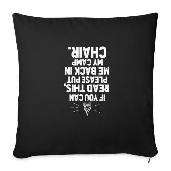 Campeurs - Housse de coussin décorative 45 x 45 cm - noir - Devant