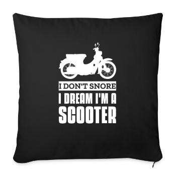 Scooter - Sofa pillowcase 17,3'' x 17,3'' (45 x 45 cm) - black - Front