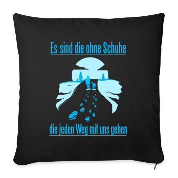 Hund Spazieren gehen Schöner Spruch Hundetrainer - Sofakissenbezug 45 x 45 cm - Schwarz - Vorne