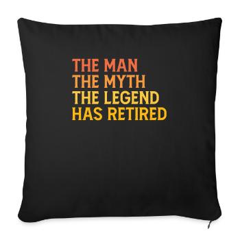 The Man The Myth The Legend Mens Retirement retro - Sofakissenbezug 45 x 45 cm - Schwarz - Vorne