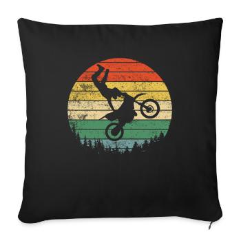 Moto moto moto - Housse de coussin décorative 45 x 45 cm - noir - Devant