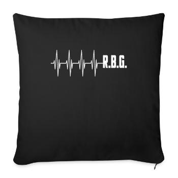 RBG Ruth Bader Ginsburg Civil Political Feminist - Sofakissenbezug 45 x 45 cm - Schwarz - Vorne