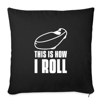 Velomobile And Recumbent Bike Biker - Sofakissenbezug 45 x 45 cm - Schwarz - Vorne