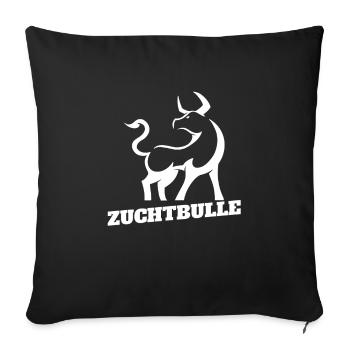 Zuchtbulle Krafttraining Testosteron Geschenk - Sofakissenbezug 45 x 45 cm - Schwarz - Vorne