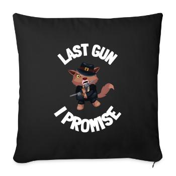 Gunaholic Guns Lover & Pro Gun Laws Shooting Range - Sofa pillowcase 17,3'' x 17,3'' (45 x 45 cm) - black - Front