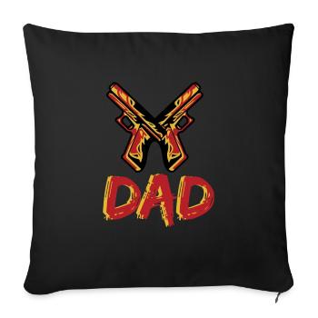 Gunaholic Guns Lover & Pro Gun Laws Shooting Range - Sofakissenbezug 45 x 45 cm - Schwarz - Vorne