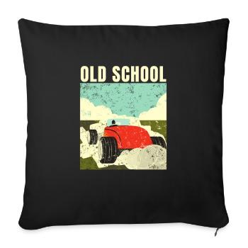 Hot Rods Classic Car And Oldtimer Apparel - Sofa pillowcase 17,3'' x 17,3'' (45 x 45 cm) - black - Front
