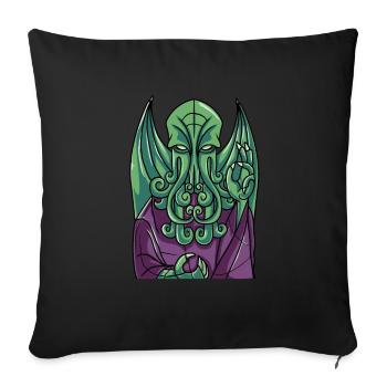 Cthulhu Myth Church Window Art Gift - Sofa pillowcase 17,3'' x 17,3'' (45 x 45 cm) - black - Front