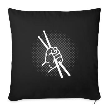 Drummer Drummer Drummer Sticks idea - Sofa pillowcase 17,3'' x 17,3'' (45 x 45 cm) - black - Front
