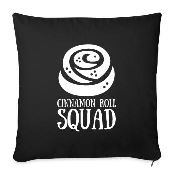 Cinnamon Roll Cinnamon Buns And Cinnamon Swirl - Sofakissenbezug 45 x 45 cm - Schwarz - Vorne