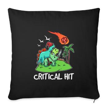 D20 Cubes Touche critique Dinosaure - Housse de coussin décorative 45 x 45 cm - noir - Devant