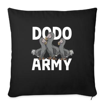 Dodo Army Extinct Flightless Bird Lovers - Housse de coussin décorative 45 x 45 cm - noir - Devant