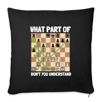 Chess Master Chess Club & 3 Way Chess Game - Sofa pillowcase 17,3'' x 17,3'' (45 x 45 cm) - black - Front