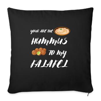 Chickpeas Hummus Tahini Falafel Pita And - Sofa pillowcase 17,3'' x 17,3'' (45 x 45 cm) - black - Front