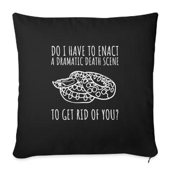 Hognose Snake Reptile Pet & Herpétologiste - Housse de coussin décorative 45 x 45 cm - noir - Devant