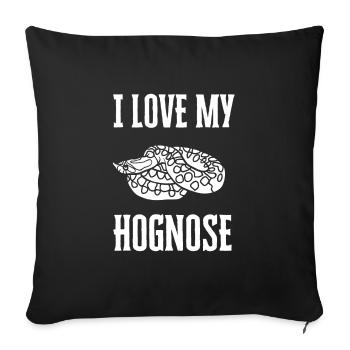 Hognose Snake Reptile Pet & Herpétologiste - Housse de coussin décorative 45 x 45 cm - noir - Devant
