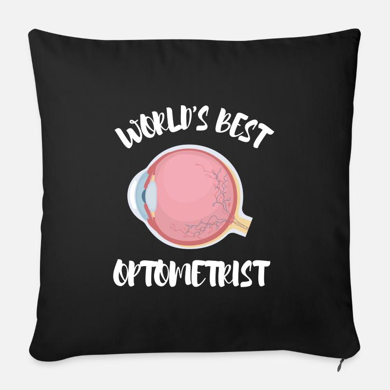 Ophthalmologist Optometrist Optometry And Optician - Sofa pillowcase 17,3'' x 17,3'' (45 x 45 cm) - black