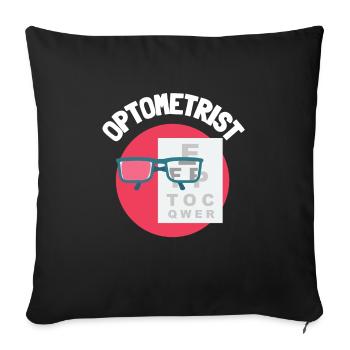 Ophthalmologist Optometrist Optometry And Optician - Sofa pillowcase 17,3'' x 17,3'' (45 x 45 cm) - black - Front