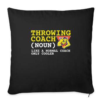 Track And Field Coach Discus Thrower Shot Putters - Sofa pillowcase 17,3'' x 17,3'' (45 x 45 cm) - black - Front