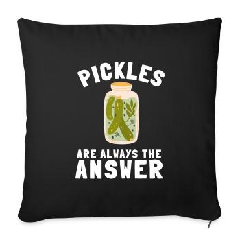 Pickles Cucumber Pickle Lover Pickle Jar Canned - Sofakissenbezug 45 x 45 cm - Schwarz - Vorne