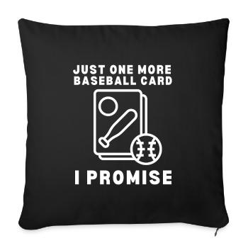 Baseball Card Collector And Baseball Memorabilia - Sofa pillowcase 17,3'' x 17,3'' (45 x 45 cm) - black - Front