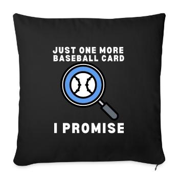 Baseball Card Collector And Baseball Memorabilia - Sofa pillowcase 17,3'' x 17,3'' (45 x 45 cm) - black - Front