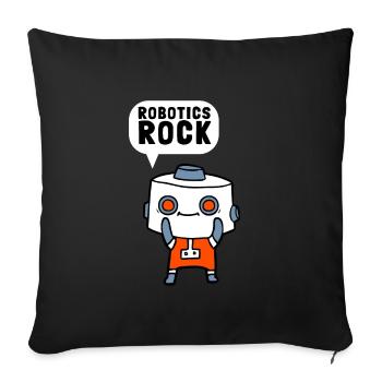 Robotics Robots Droid Builder And Robotics - Sofa pillowcase 17,3'' x 17,3'' (45 x 45 cm) - black - Front
