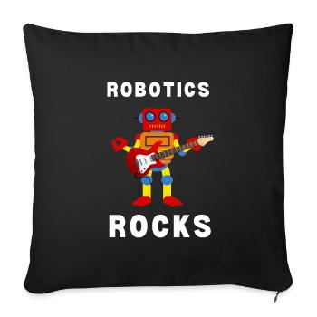 Robotics Robots Droid Builder And Robotics - Sofa pillowcase 17,3'' x 17,3'' (45 x 45 cm) - black - Front