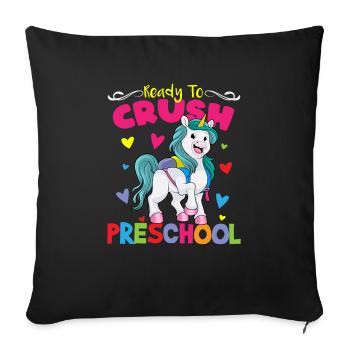 Ready To Crush Preschool Kindergarten Pre-K - Sofa pillowcase 17,3'' x 17,3'' (45 x 45 cm) - black - Front