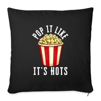 Popcorn Machine Movie Lover Theater Cinema - Sofa pillowcase 17,3'' x 17,3'' (45 x 45 cm) - black - Front