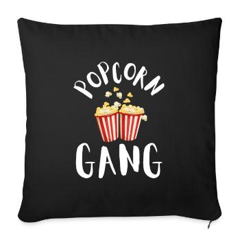 Popcorn Machine Movie Lover Theater Cinema - Sofa pillowcase 17,3'' x 17,3'' (45 x 45 cm) - black - Front