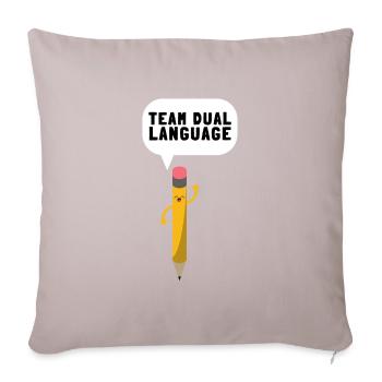 Dual Language Team Bilingual Teacher School Tutor - Sofa pillowcase 17,3'' x 17,3'' (45 x 45 cm) - light taupe - Front