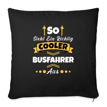 So Sieht Ein Richtig Cooler Postbote aus - Sofakissenbezug 45 x 45 cm - Schwarz - Vorne