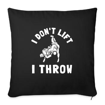 Judo Judoka Jiu Jitsu And Taekwondo Martial Arts - Sofa pillowcase 17,3'' x 17,3'' (45 x 45 cm) - black - Front