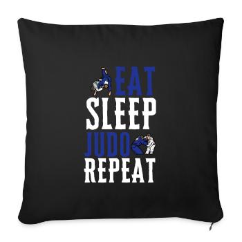 Judo Judoka Jiu Jitsu And Taekwondo Martial Arts - Sofa pillowcase 17,3'' x 17,3'' (45 x 45 cm) - black - Front
