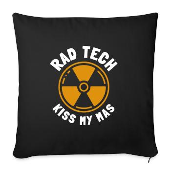 Radiologie Technologue En radiologie Technologue en radiologie Rad - Housse de coussin décorative 45 x 45 cm - noir - Devant