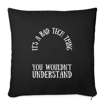 Radiologie Technologue En radiologie Technologue en radiologie Rad - Housse de coussin décorative 45 x 45 cm - noir - Devant