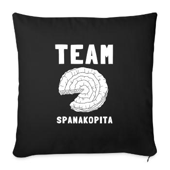 Spanakopita Greek Food Greece Greek - Sofa pillowcase 17,3'' x 17,3'' (45 x 45 cm) - black - Front