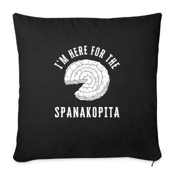 Spanakopita Greek Food Greece Greek - Sofa pillowcase 17,3'' x 17,3'' (45 x 45 cm) - black - Front