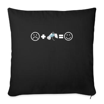 Sonographer Ultrasound Echography Sonography - Sofakissenbezug 45 x 45 cm - Schwarz - Vorne