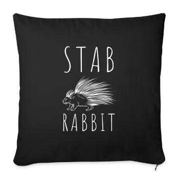 Porcupine Pig Hedgehog Rodent Hystricidae - Sofa pillowcase 17,3'' x 17,3'' (45 x 45 cm) - black - Front