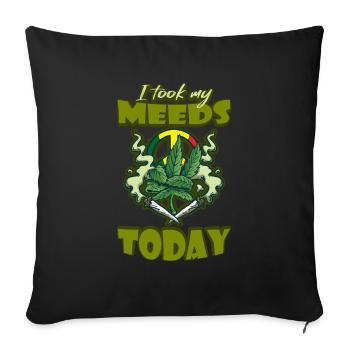 J’ai pris mes médicaments aujourd’hui - Housse de coussin décorative 45 x 45 cm - noir - Devant