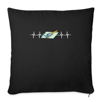 Verre de vitrier ajusteur et vitre de sertisseur de verre - Housse de coussin décorative 45 x 45 cm - noir - Devant